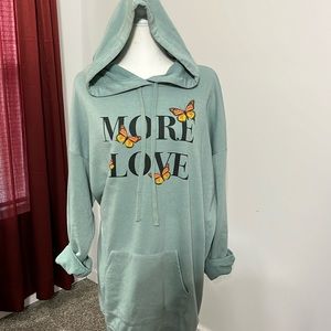 New ladies tunic length hoodie